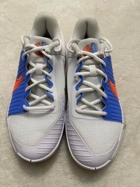 Nike White Blue and Orange Women's Training Shoes
